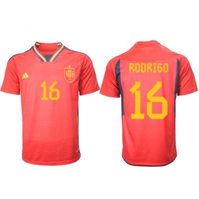Spania Rodri Hernandez #16 Hjemmedrakt VM 2022 Kortermet